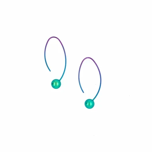 Orbit Green Drop & Dangle Earrings